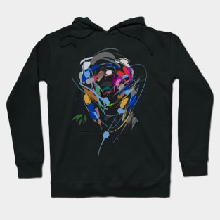 face (colors abstract) Hoodie